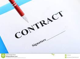 picture of a contract-clip art