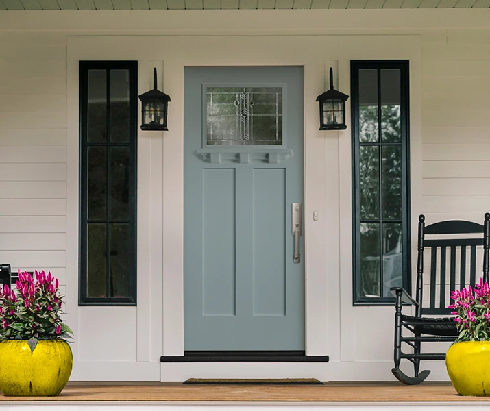updated craftsman style entryway door