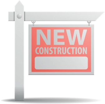 Sign saying new construction